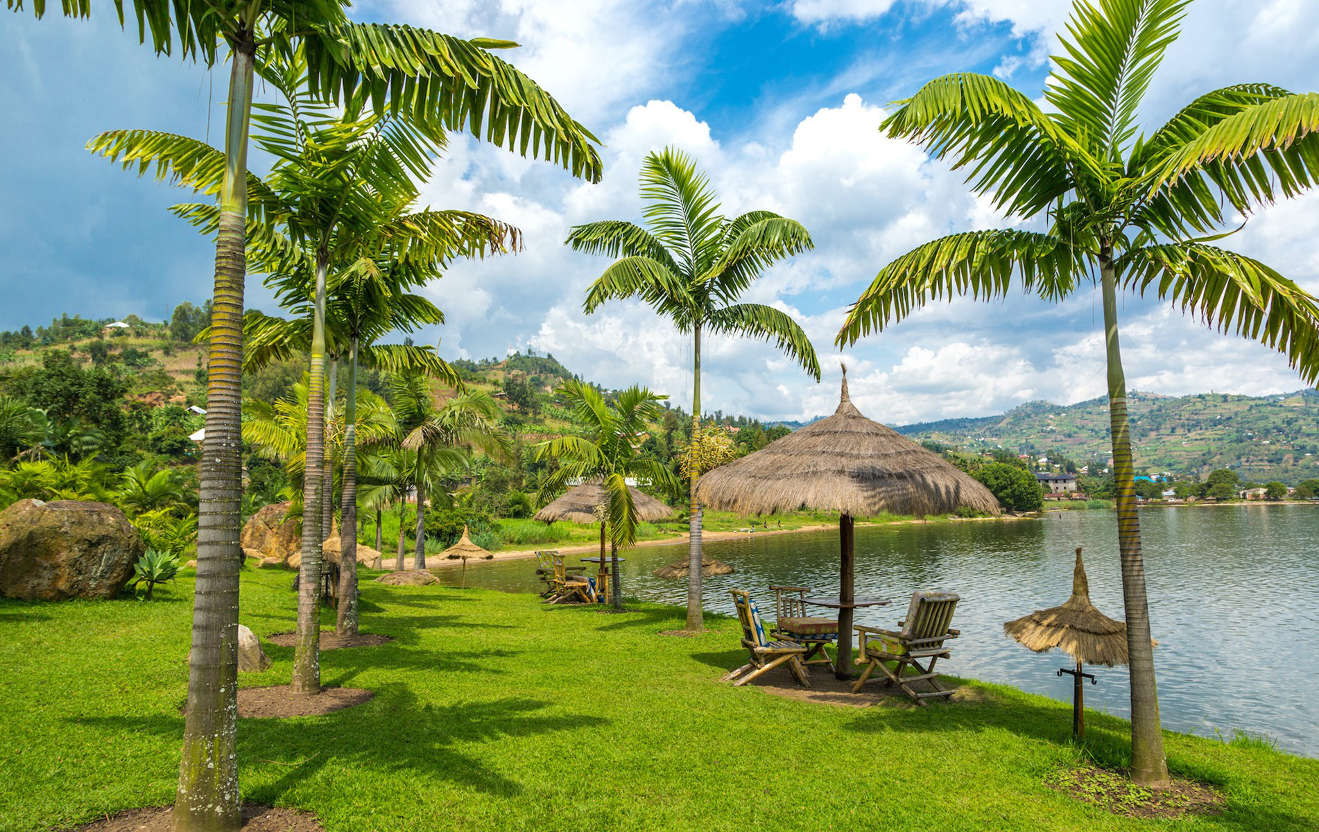 Rwanda self drive tours, relax by the shores of Lake Kivu, one of Africa's Great Lakes, and enjoy water-based activities like kayaking and swimming.