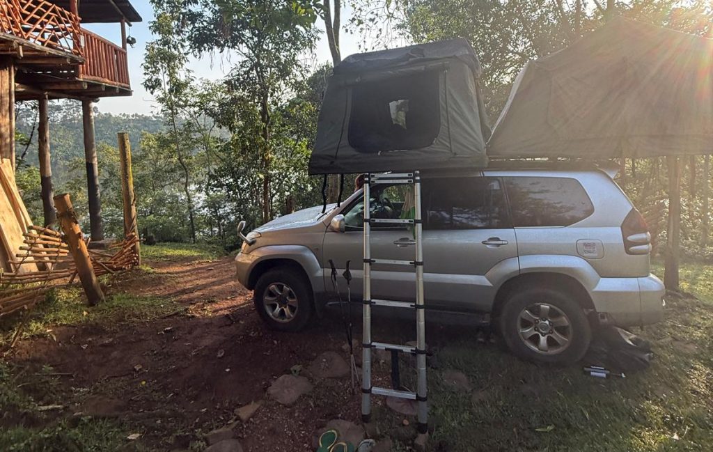 Rent a 4×4 rooftop tent car for camping safaris in Rwanda and Uganda. Self-drive or driver-guided, fully equipped vehicles with tents and gear.